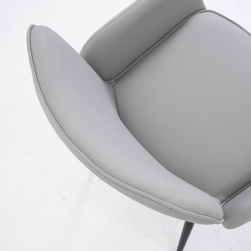 Set of 2 Cat-Scratch Resistant Dining Chairs with Gold Metal Legs