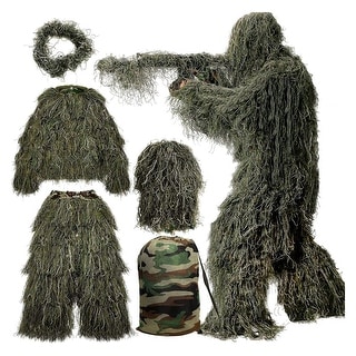 DoCred 5 in 1 Ghillie Suit, 3D Camouflage Hunting Apparel