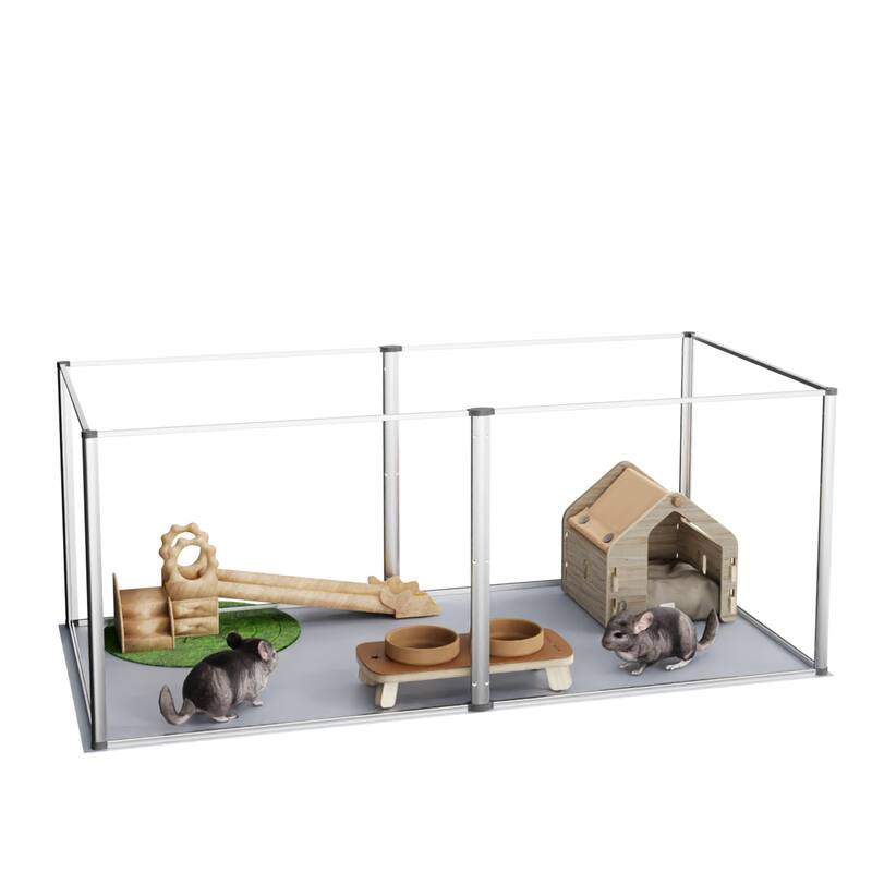 Acrylic Dog Playpen Fence Exercise Play Pen for Cats, Puppies, Rabbits