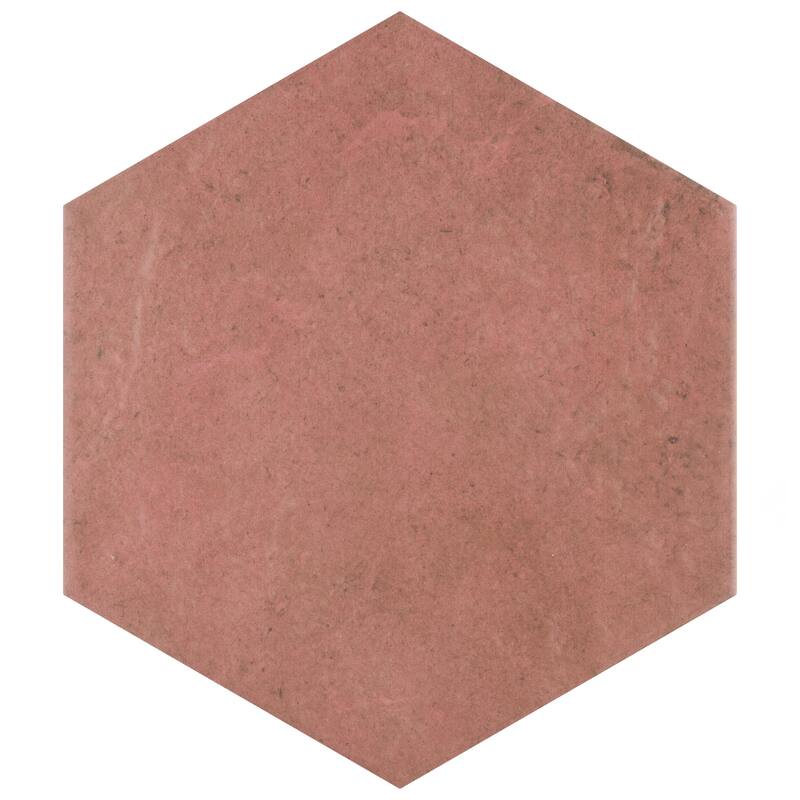 Merola Tile Heritage Hex Wine 7" x 8" Porcelain Floor and Wall Tile
