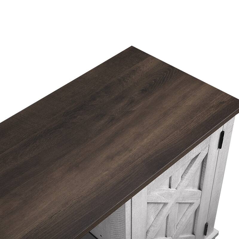 54" Faux Raw Wood TV Stand for 60" TVs - 54" in Width