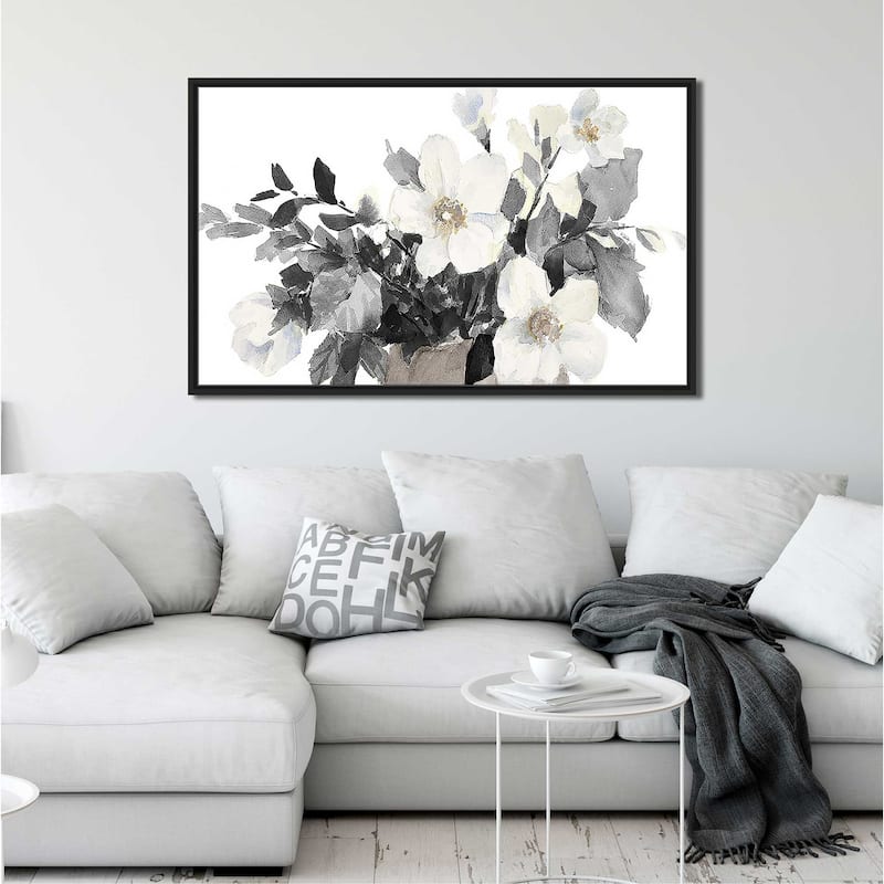 "Neutral Anemones" Print on Floating Canvas