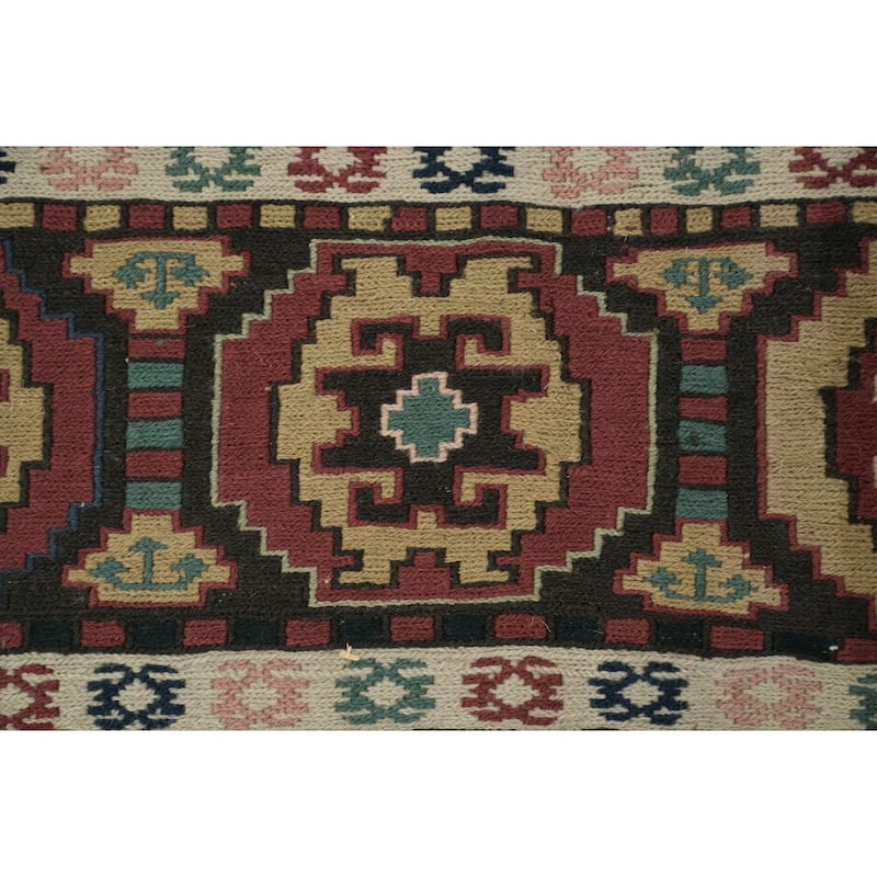 Hand Woven Oriental 100% Wool Carpet Traditional Tribal Oranges & Rust Sumak Area Rug - 12' 0'' X 9' 5''