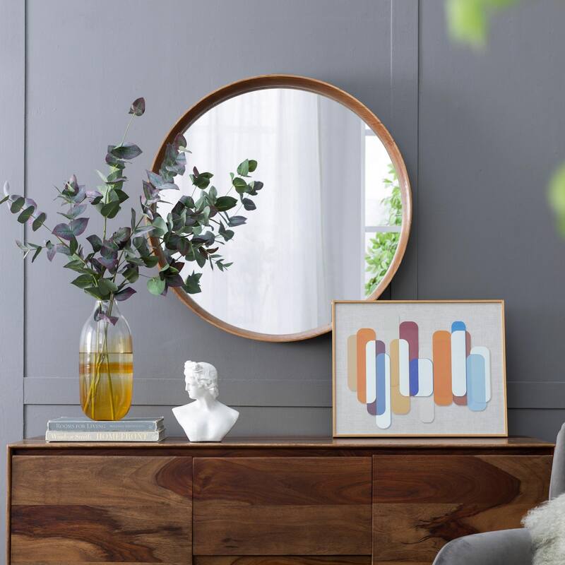 Round wall mirror for living room