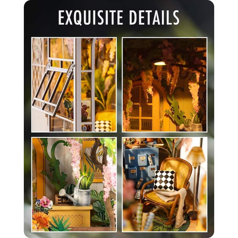 DIY 3D Book Nook Kit - Flower House 176pcs