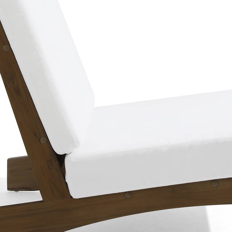 Outdoor Patio Solid Wood Chairs Loveseat Table Chat Set with Cushion
