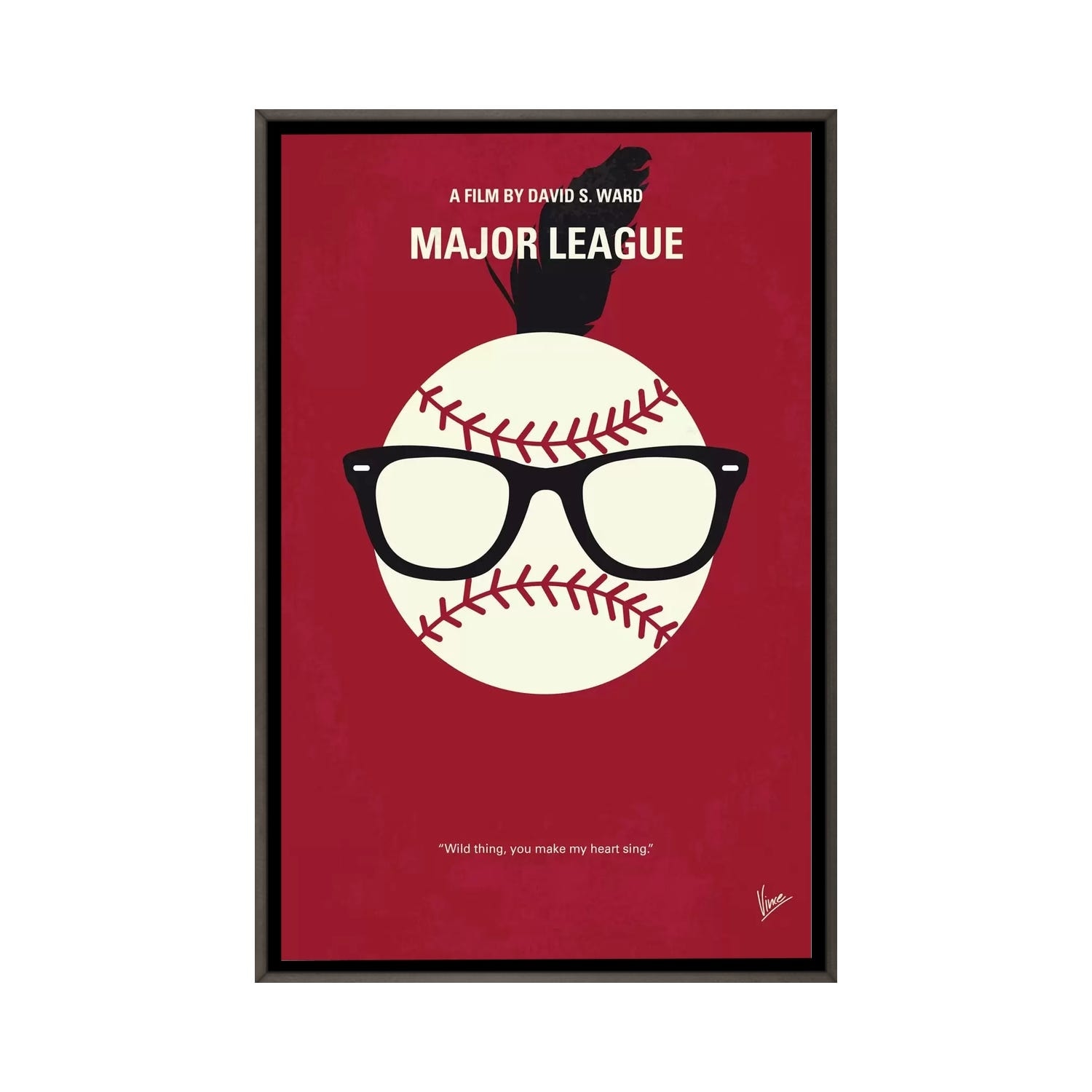 iCanvas Major League Minimal Movie Poster by Chungkong Framed - Bed Bath  & Beyond - 37690649