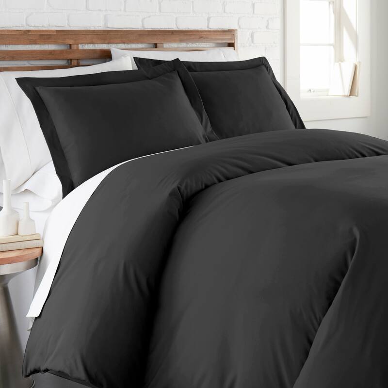 Vilano Classic Ultra-soft Duvet Cover Set - Black - King - Cal King