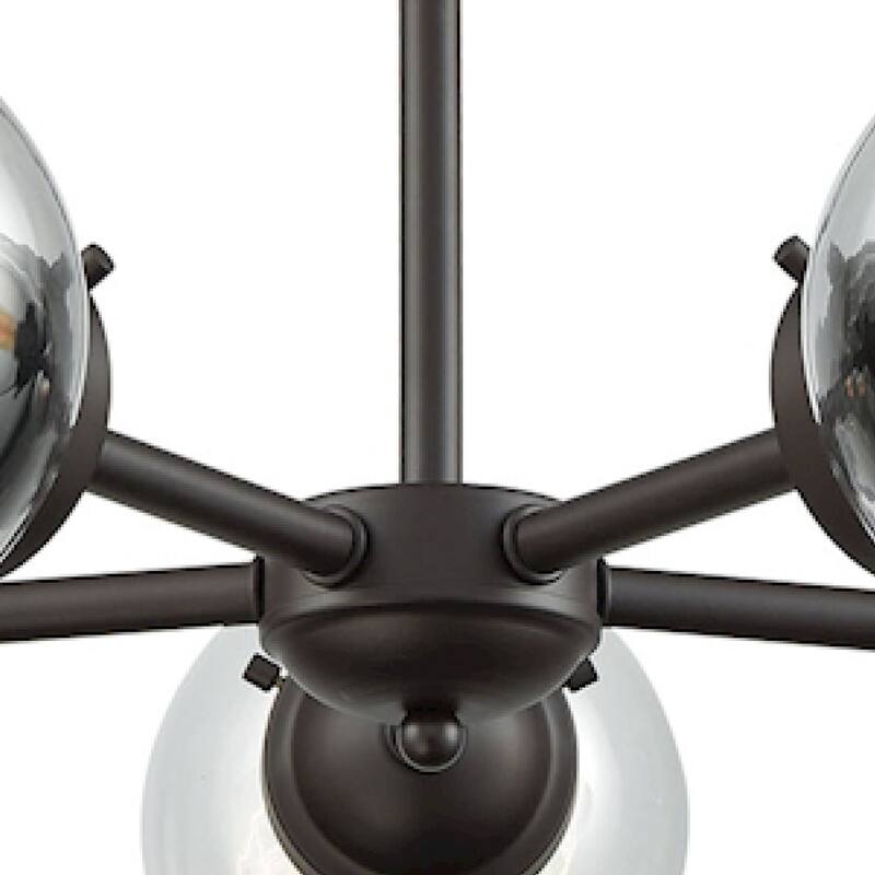 Elk Home Beckett Oiled Bronze With Clear Glass 5 Light Chandelier - 5-Light