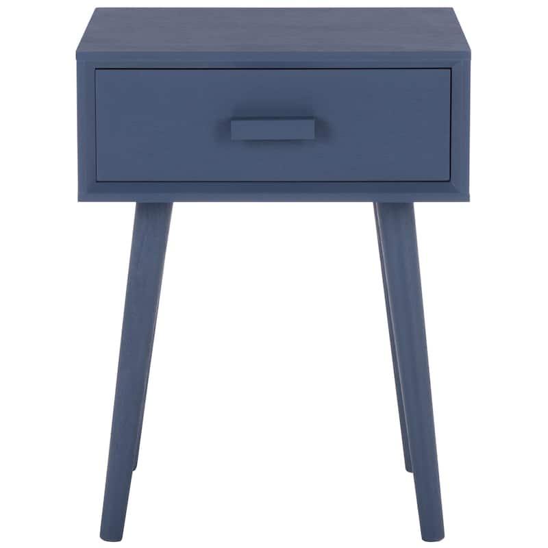 SAFAVIEH Fraida 1-Drawer Side Table - 15.8" x 11.8" x 20.8" - 16"W x 12"D x 21"H - Blue
