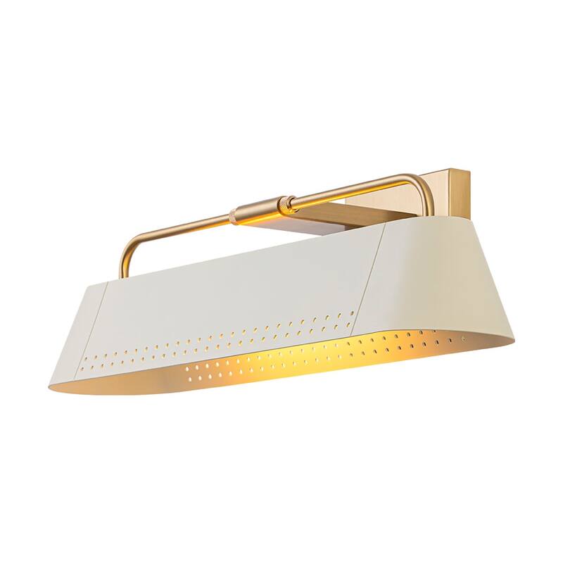 Scandinavian Artful Ivory Iron Shade Picture Light Vanity Lamp - 18.5 inches