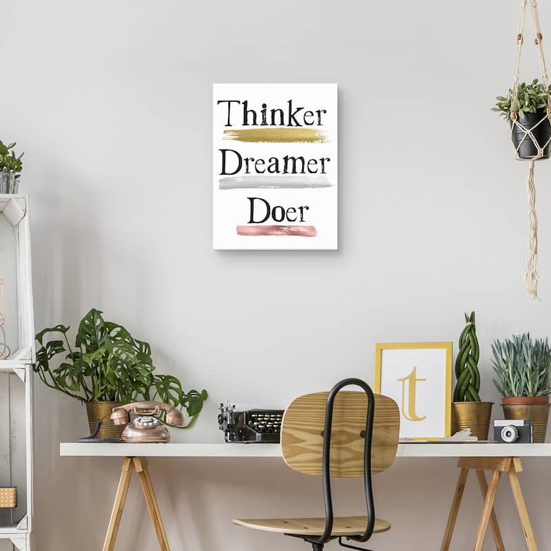Thinker Dreamer Doer Canvas Art Print