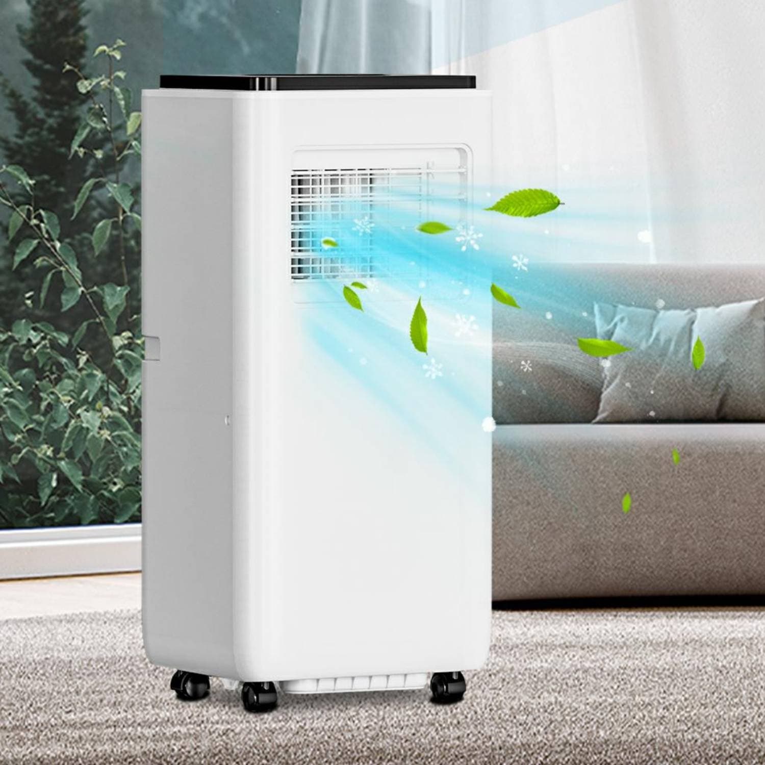 8000Btus Portable Air Conditioner for Rooms with Fan & Dehumidifier - N/A