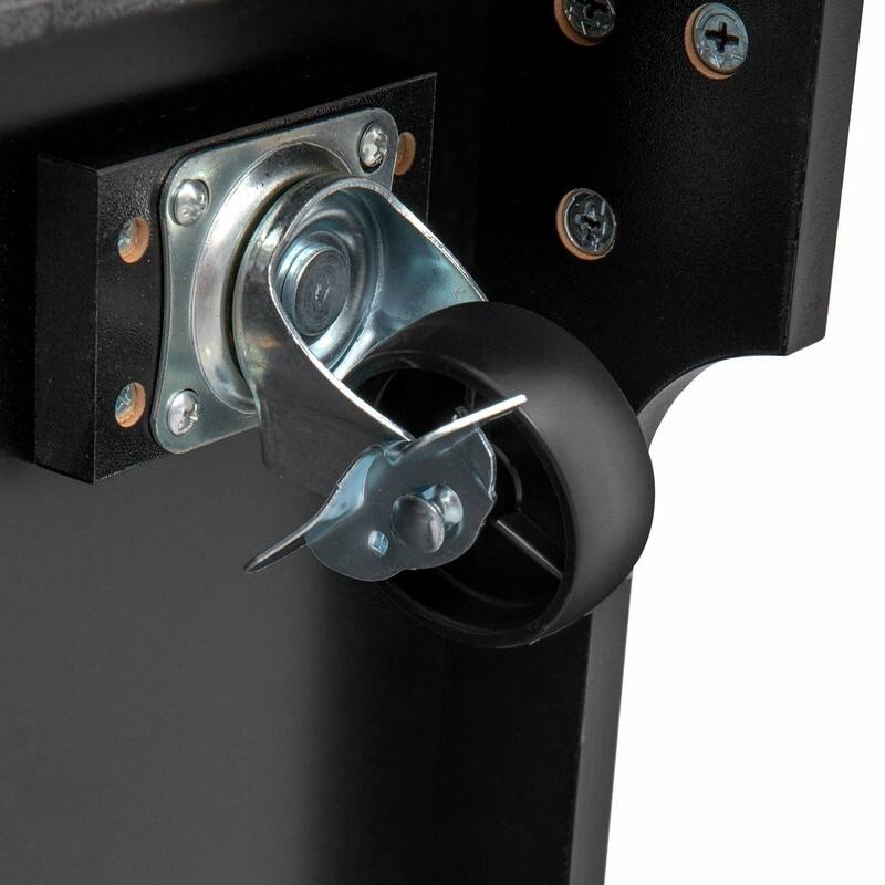 Rolling Kitchen Island with 6 Drawers, Pull-Out Trash Can Storage, Drop Leaf, Power Outlet & Side Racks