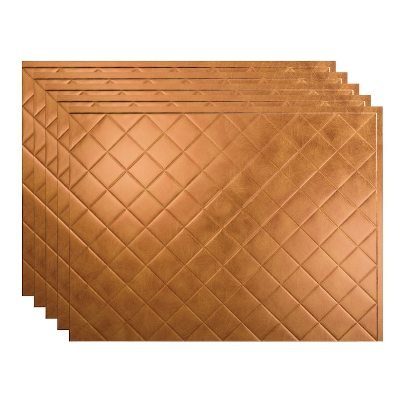 FASÄDE Quilted Decorative Vinyl Backsplash Panel - 5 Pack - Antique Bronze
