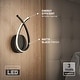 preview thumbnail 5 of 11, Artika Gamma Modern Wall Light Fixture, Matte Black