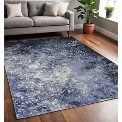 HomeRoots Abstract Modern Rectangle Area Rug - 87.00 in. x 63.00 in. x 0.50 in.