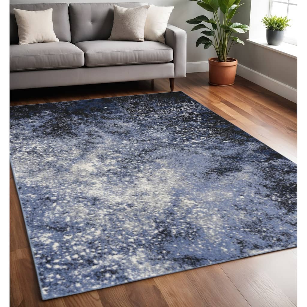 HomeRoots Abstract Modern Rectangle Area Rug - 87.00 in. x 63.00 in. x 0.50 in.