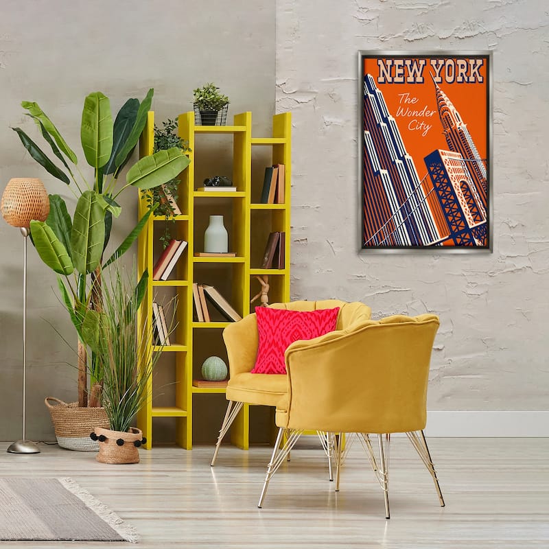 Stupell New York The Wonder City Framed Floater Canvas Wall Art Design By Marcus Jules