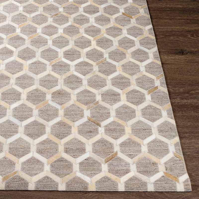 Hand-Crafted Esplanade Viscose & Hair-on-hide Area Rug