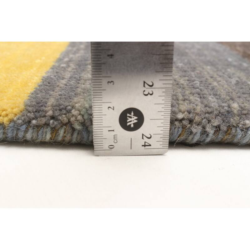 ECARPETGALLERY Hand Loomed Kashkuli Gabbeh Light Denim Blue Wool Rug - 3'1 x 4'9