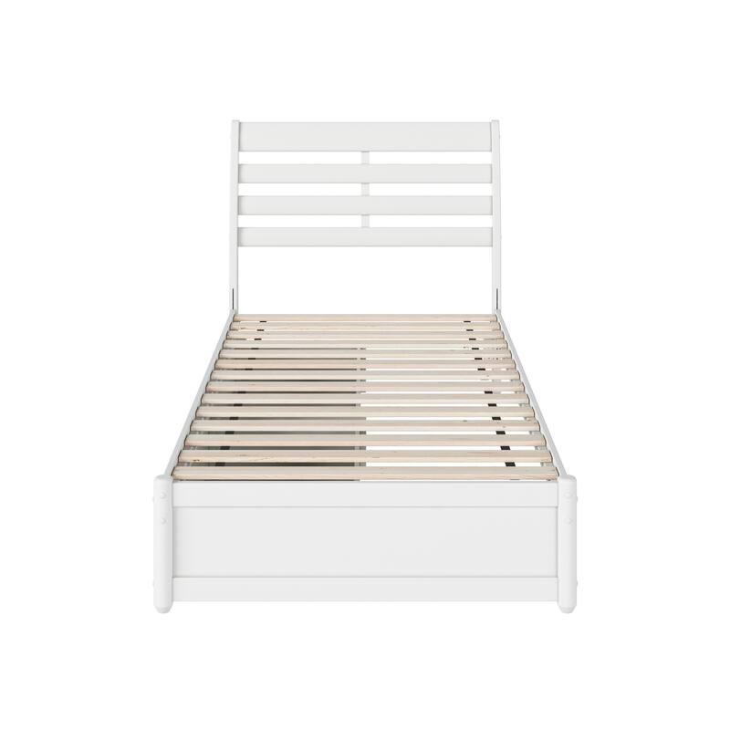 Emelie Platform Bed with Panel Footboard and Storage Drawers