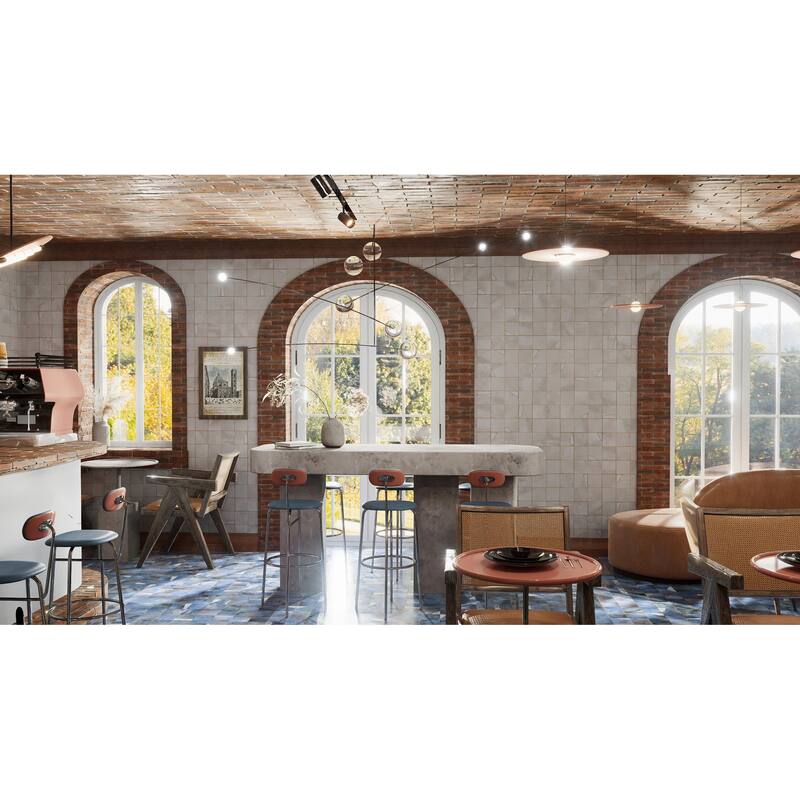 Merola Tile Kings Sea White 13" x 13" Ceramic Floor and Wall Tile