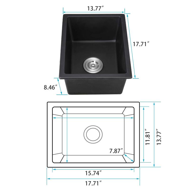Undermount Bar Sink With Basket Strainer