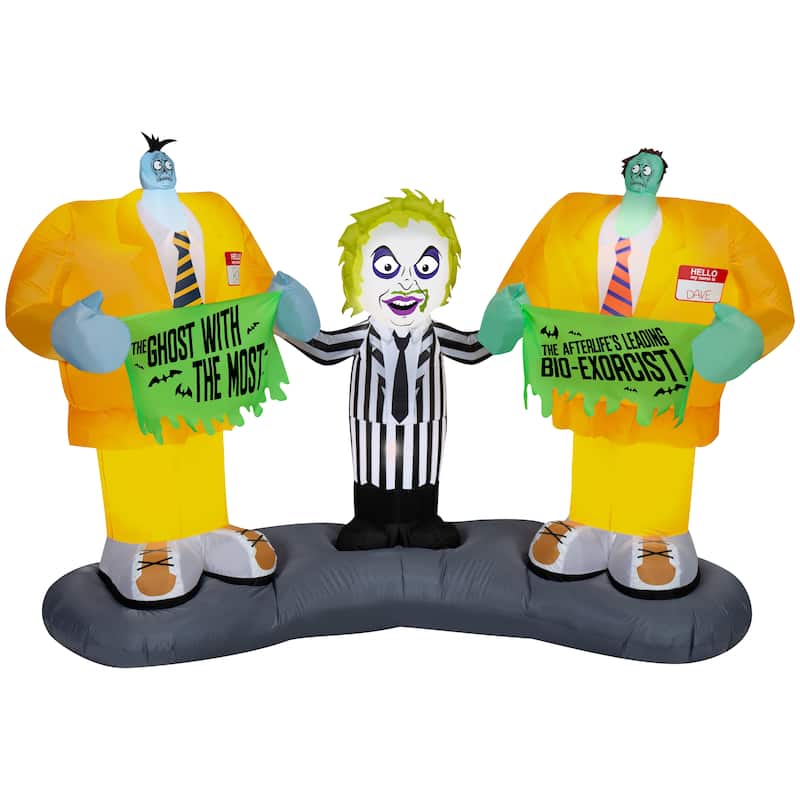 Gemmy Halloween Inflatable Beetlejuice Scene, 5 ft Tall