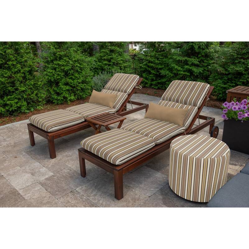 Sunbrella Solid 1-Piece Outdoor Chaise Cushion, 22.5"W x 74"L - 22.5"W x 74"L