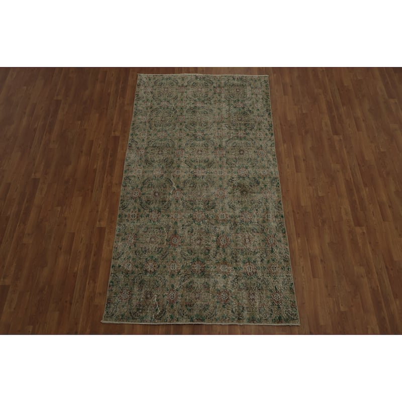 Hand Knotted Oriental 100% Wool Carpet Transitional Floral Beige & Ivories Anatolian Area Rug - 8' 8'' X 4' 8''