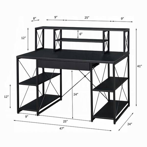 Writing Desk with One Drawer and 8 Open Compartment (Not Including ...