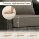 preview thumbnail 57 of 105, Murphy Outdoor Wicker Patio Outdoor Sofa Swivel Chair Coffee Table