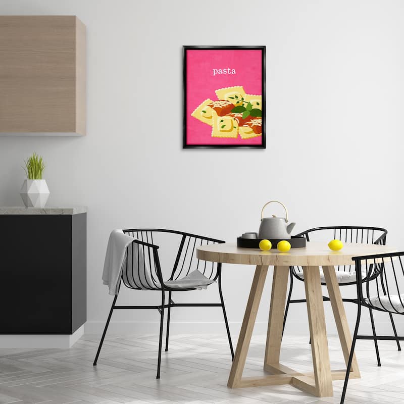 Stupell Ravioli Pasta Dish Framed Floater Canvas Wall Art Design By Kim Allen