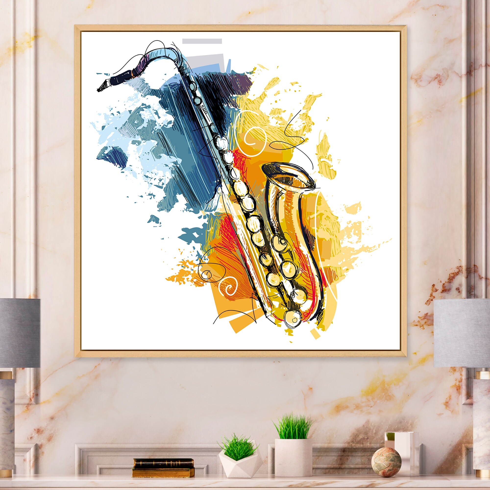 Designart-'Music-Saxophone-