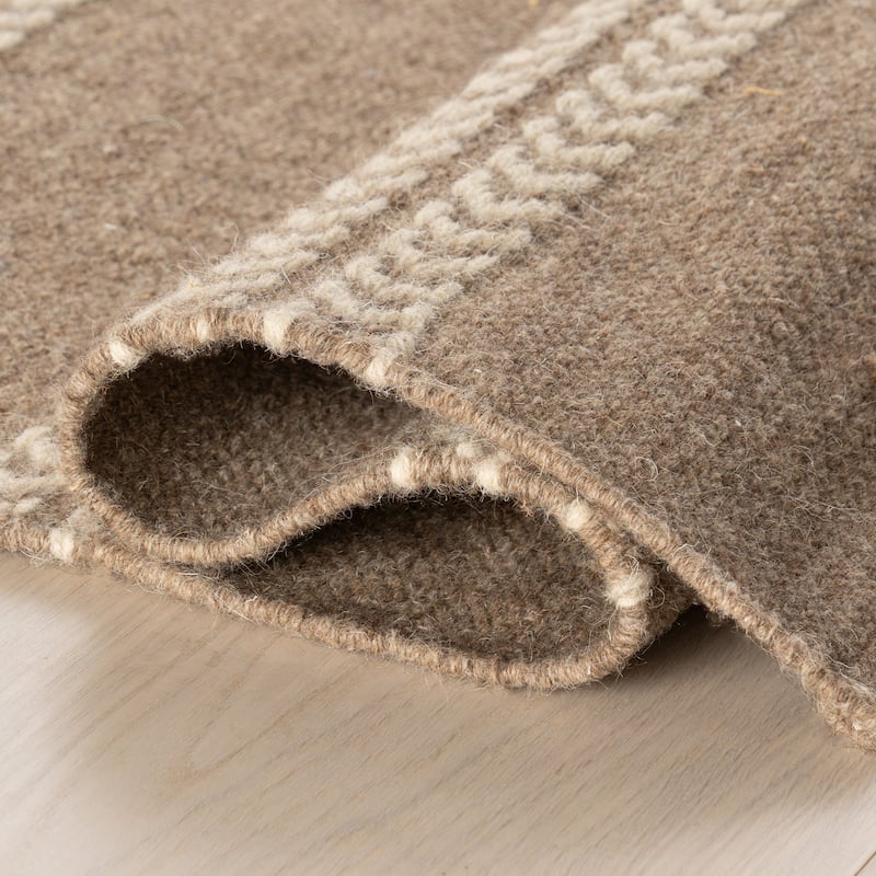 Nate Berkus York Striped Wool Cozy Area Rug