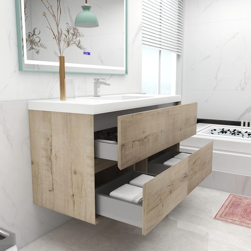 Selina 48" Wall Mounted Vanity with Single Sink - 48