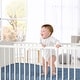 preview thumbnail 4 of 4, Sweet Jojo Designs Sports Theme Boy 2 Pack Fitted Crib Sheets Solid Blue and Watercolor Soccer Ball Football Baseball Basketball