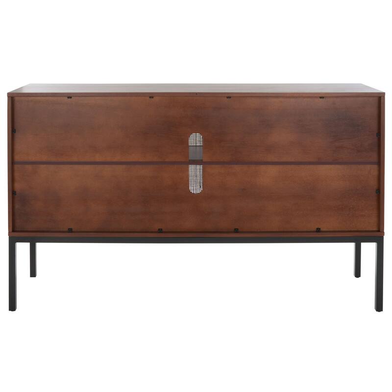 SAFAVIEH Tabetha 2-Shelf Rattan Sideboard - 54 In. W x 15 In. D x 33 In. H - 54Wx15Dx33H - Walnut/Natural