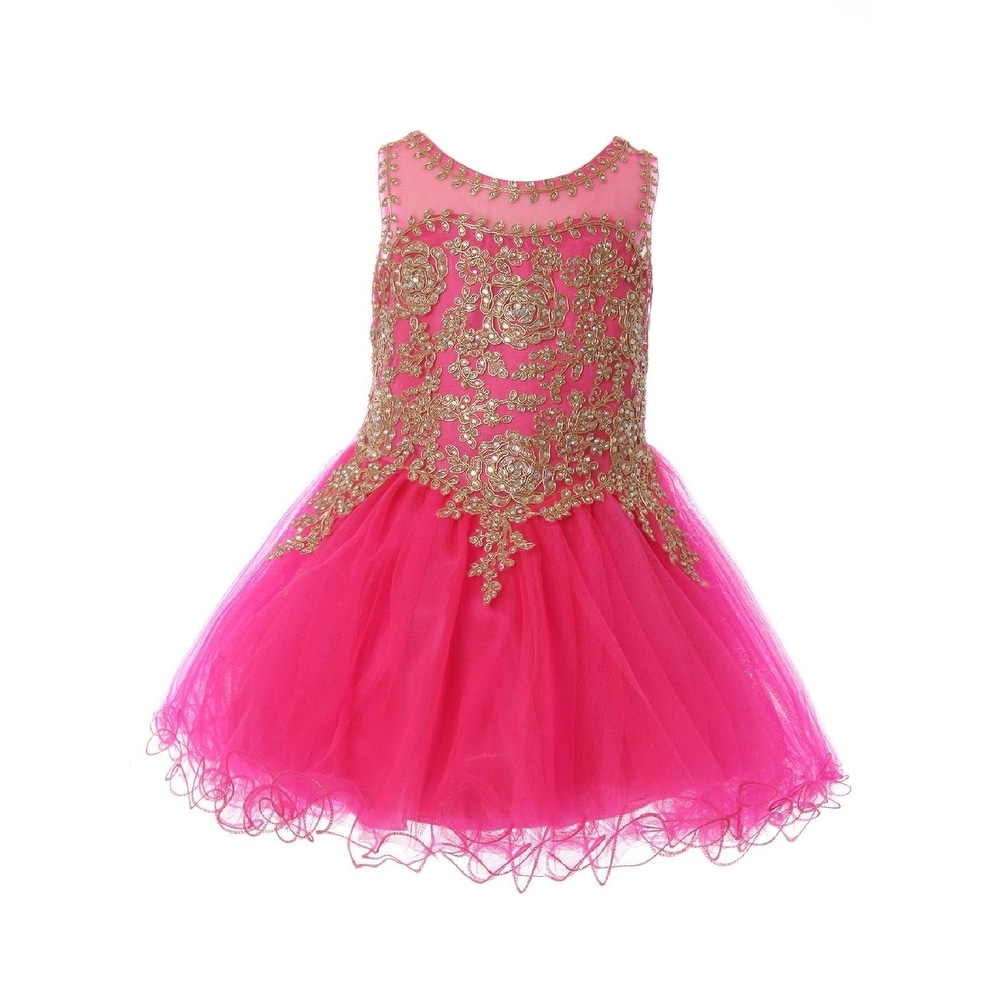 pink and gold dress 12 months