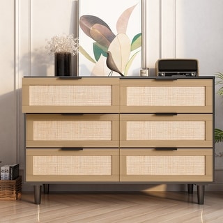 6 drawers Rattan dresser Rattan Drawer - Bed Bath & Beyond - 38337070