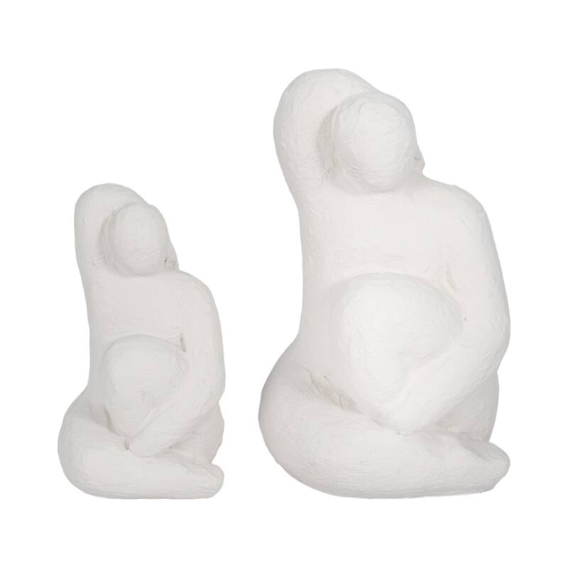 Sagebrook Home Raised Arm Posing Figure, White