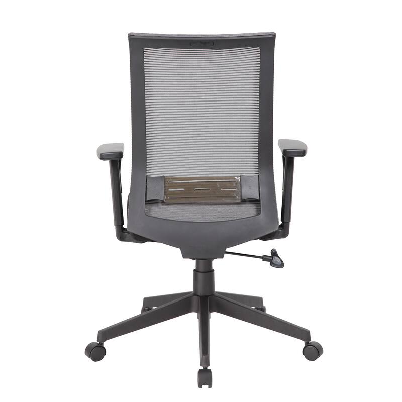 Zara Rolling Task Chair, Grey Black Mesh, Synchro-Tilt and Gas Lift