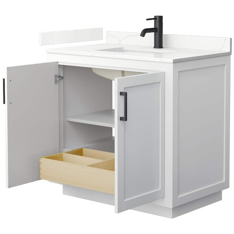 Wyndham Collection WCF292936S-QTZ-UNSMXX Miranda 36" Free Standing