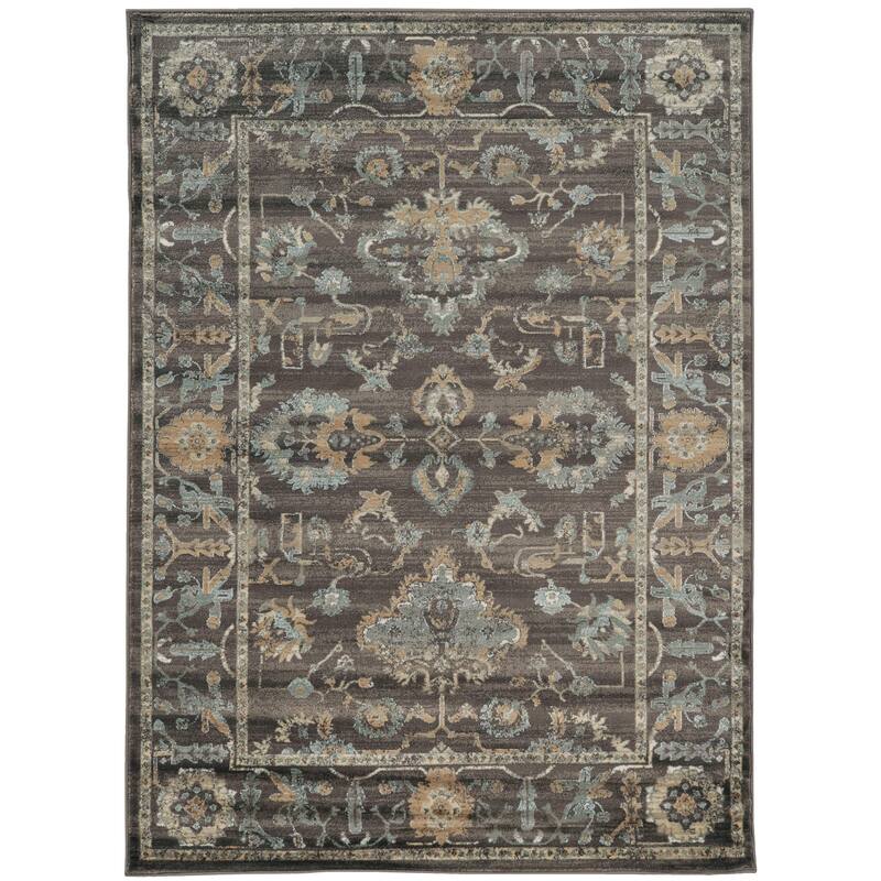 Admire Home Living Corina Traditional Oriental Vintage Area Rug - 3'3"x4'11" - Brown