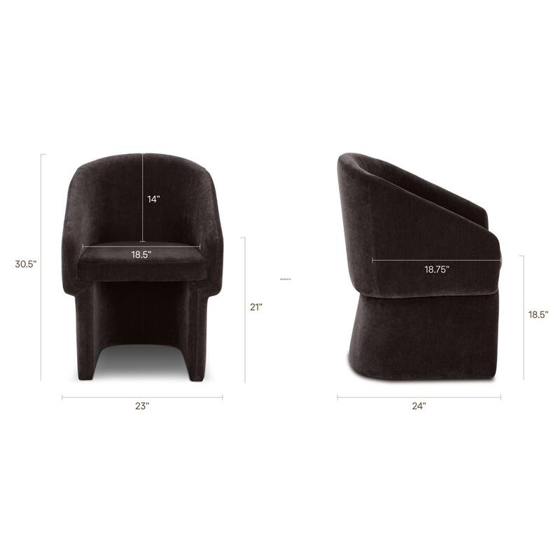 Sloan Chenille Velvet Fabric Dining Chair