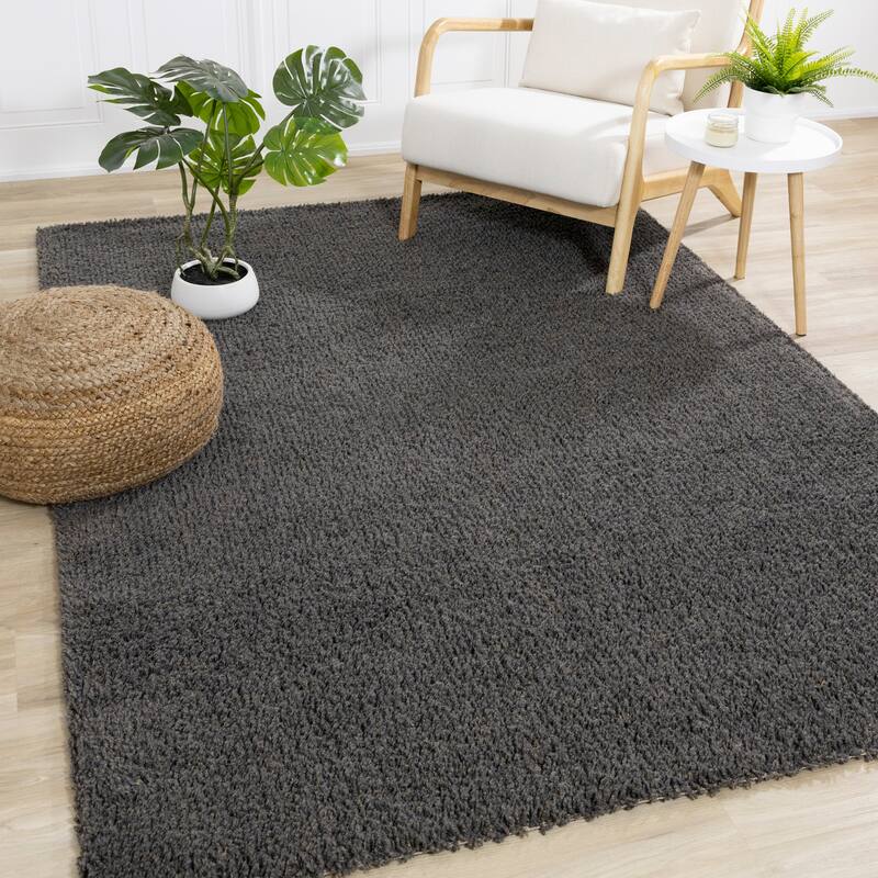 Cypress Collection - Soft Neutral Two-Toned Recycled Area Rug - 7'10" x 10'10" - Grey