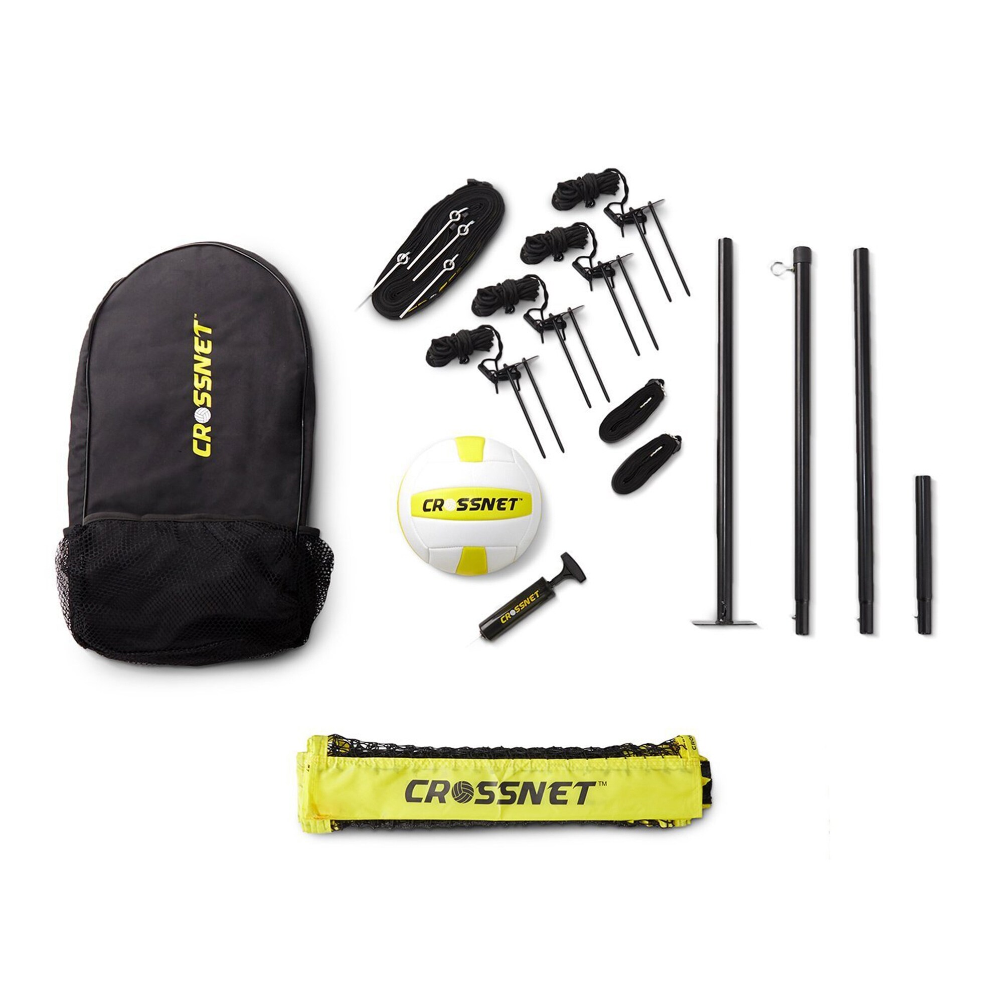 CROSSNET Four Square Volleyball Net and Game Set with
