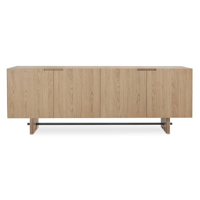 Title: NADAAL STUDIOS Thornefield Sideboard, Minimalist Solid Oak with Rounded Edges, Natural