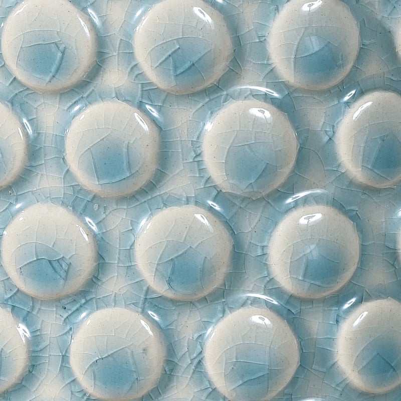 Stoneware Planter Pot with Polka Dots, Sky Blue